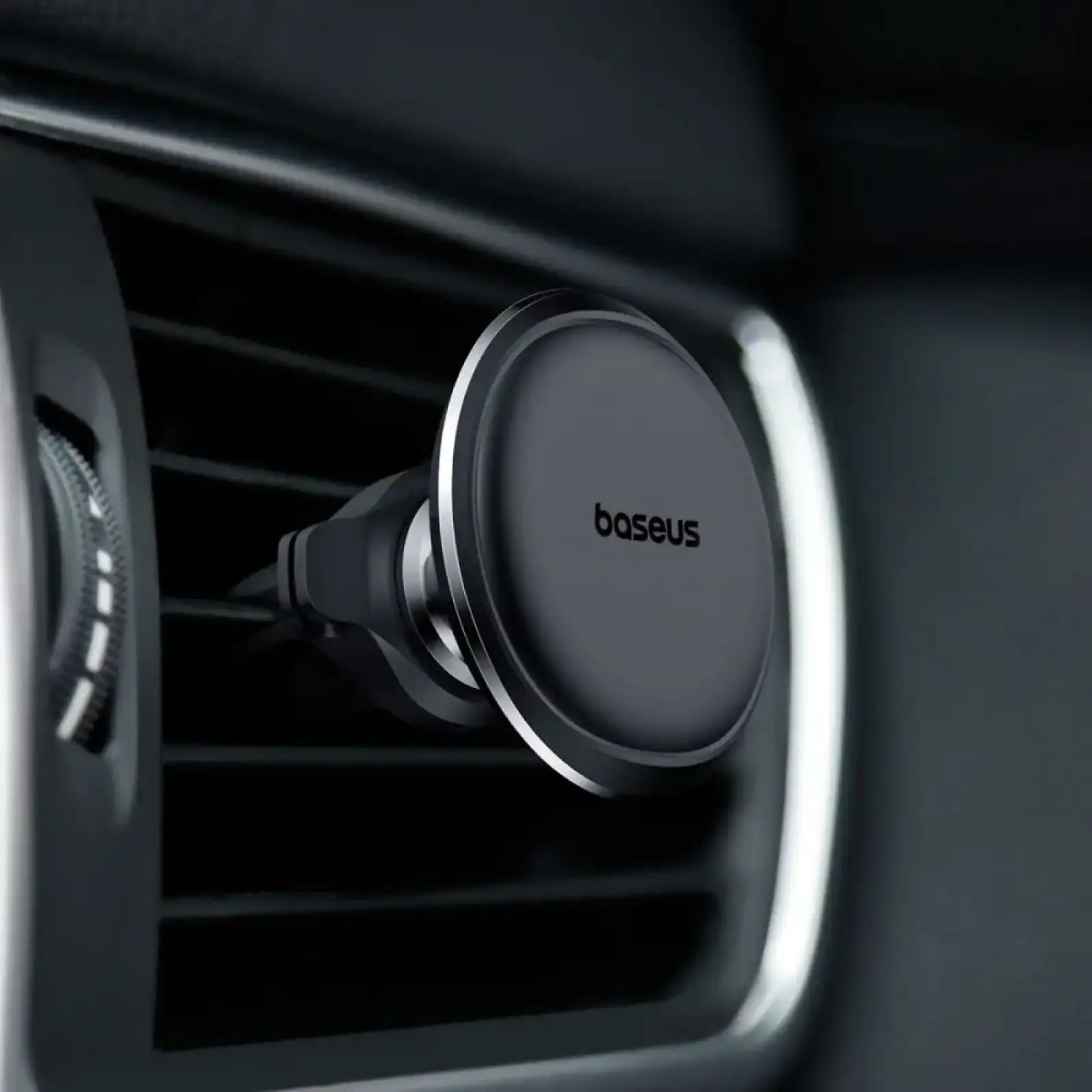 Автомобільний тримач Baseus Magnetic Car Mount with Cable Clip Air Vent Version Black