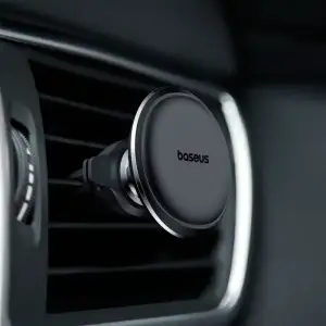 Автомобільний тримач Baseus Magnetic Car Mount with Cable Clip Air Vent Version Black