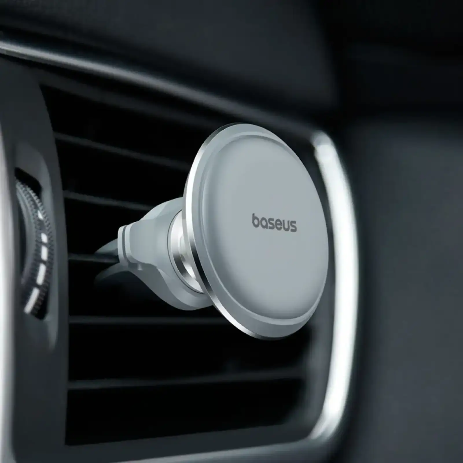 Автомобільний тримач Baseus Magnetic Car Mount with Cable Clip Air Vent Version Black