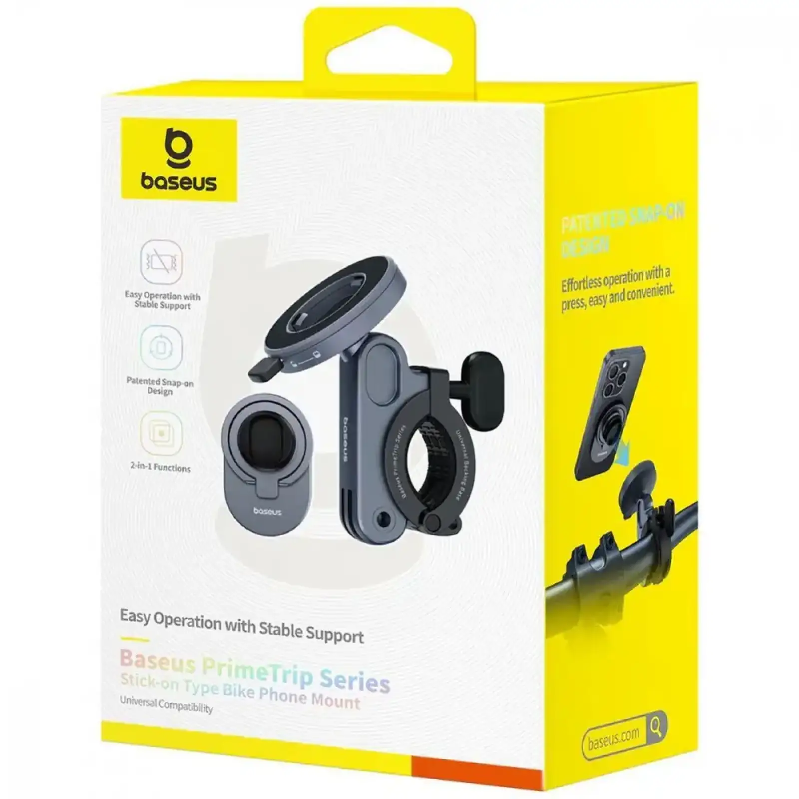 Тримач для велосипеда Baseus PrimeTrip Series Stick-on Type Black