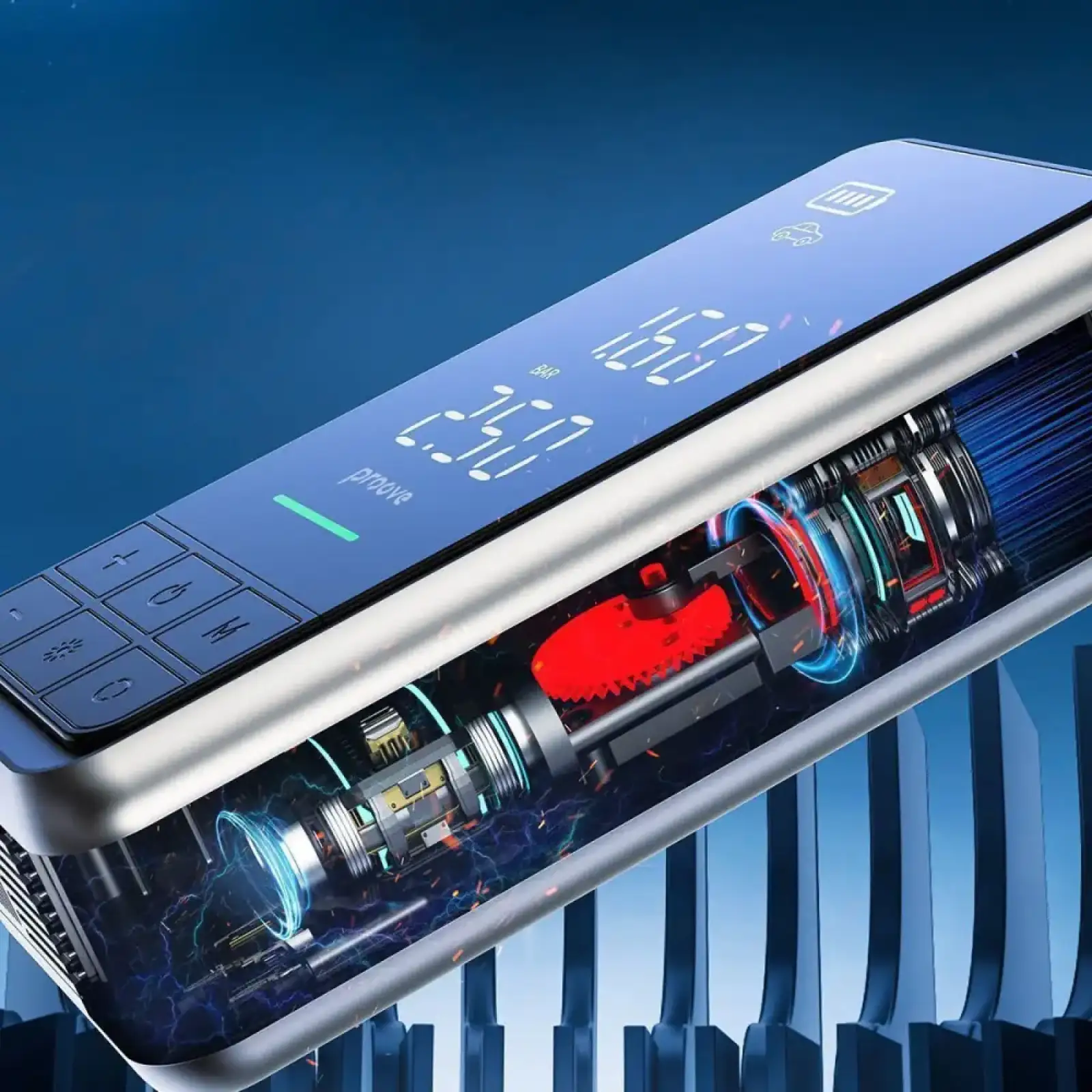 Пусковий Пристрій 2 in 1 + Насос Proove Air Jump 10400mAh 1000A Gray