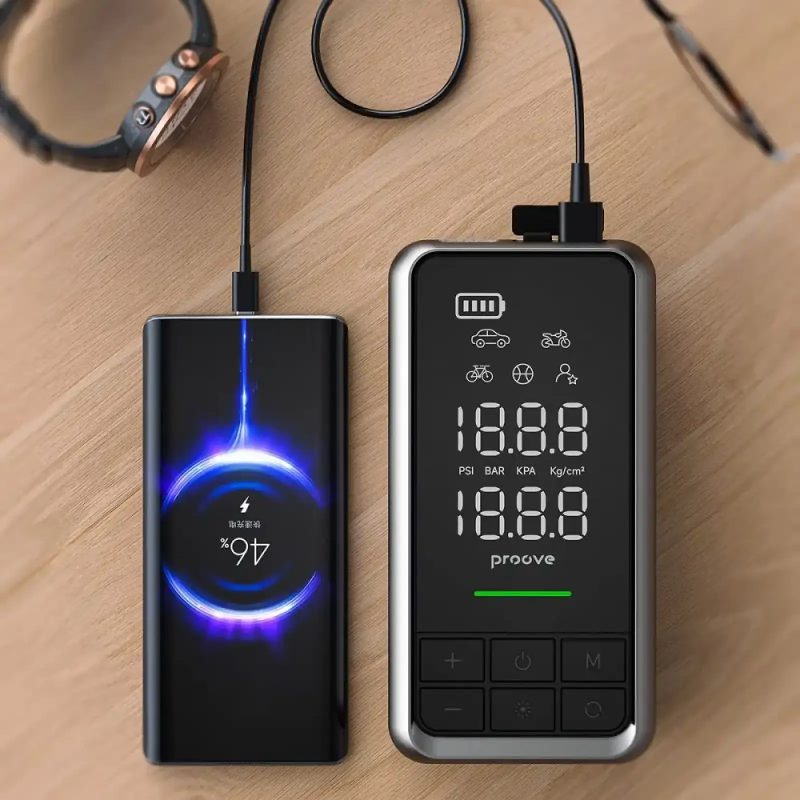 Пусковий Пристрій 2 in 1 + Насос Proove Air Jump 10400mAh 1000A Gray
