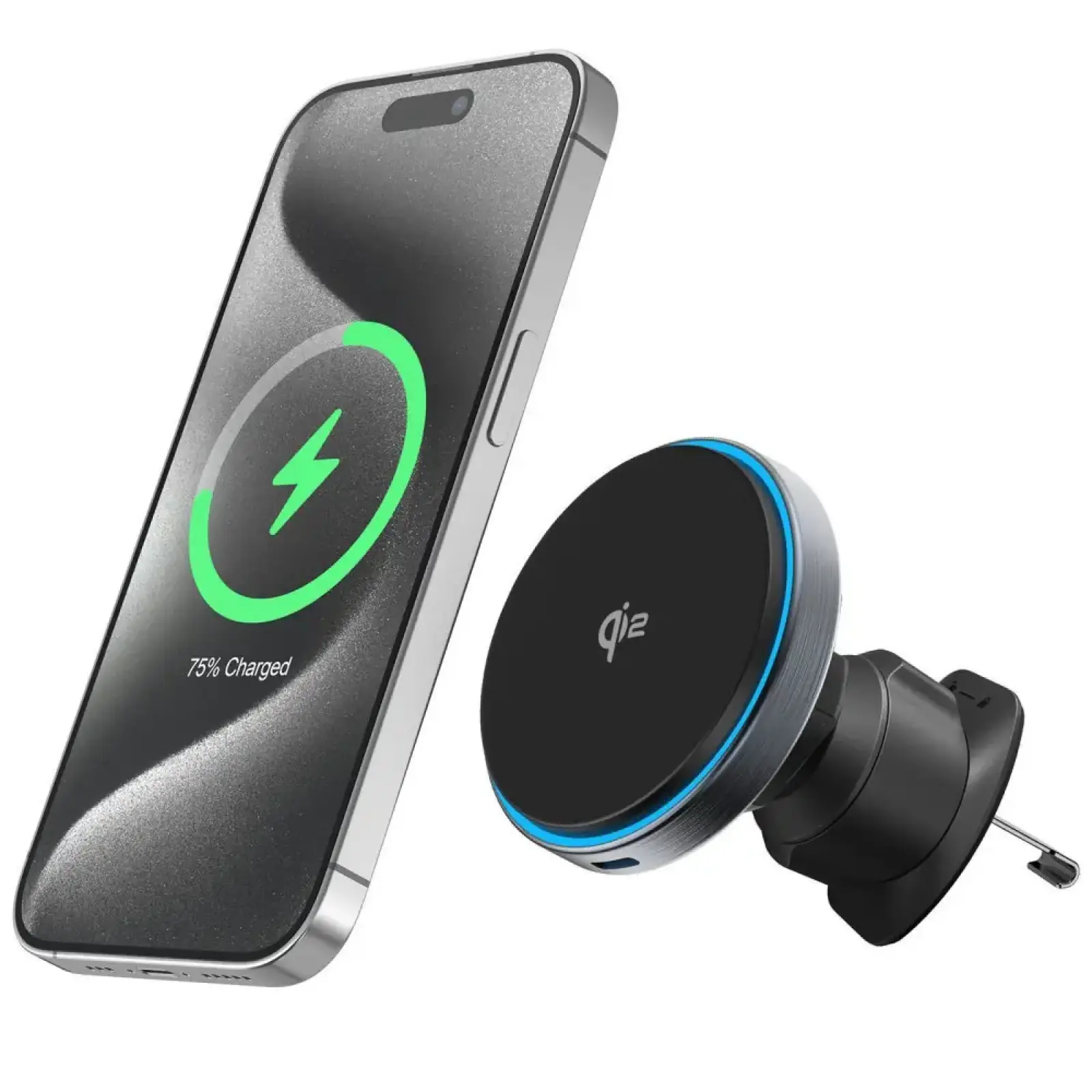 Автомобільний тримач Proove Titanium Circle Qi2 15W Gray (WHTC15010003)