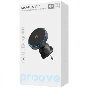 Автодержатель Proove Graphite Circle Qi2 15W Black (WHGC15010001)