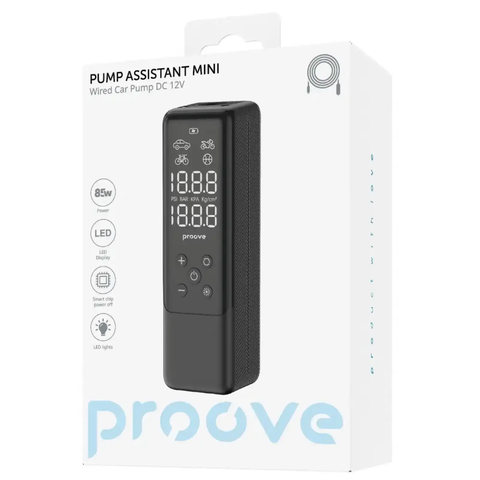 Автомобільний насос Proove Pump Assistant Mini 85W Black (PPAM85010901)