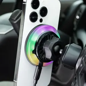 Автодержатель Proove Light Crystal Qi2.2 25W Gray (WHLC25002003)