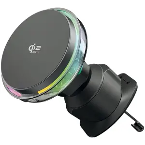 Автодержатель Proove Light Crystal Qi2.2 25W Gray (WHLC25002003)