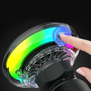 Автодержатель Proove Light Crystal Qi2.2 25W Gray (WHLC25002003)