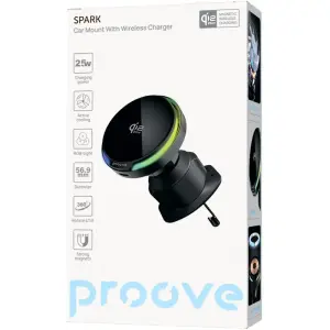 Автомобільний тримач Proove Spark Qi2.2 25W Black (WHSQ25002001)