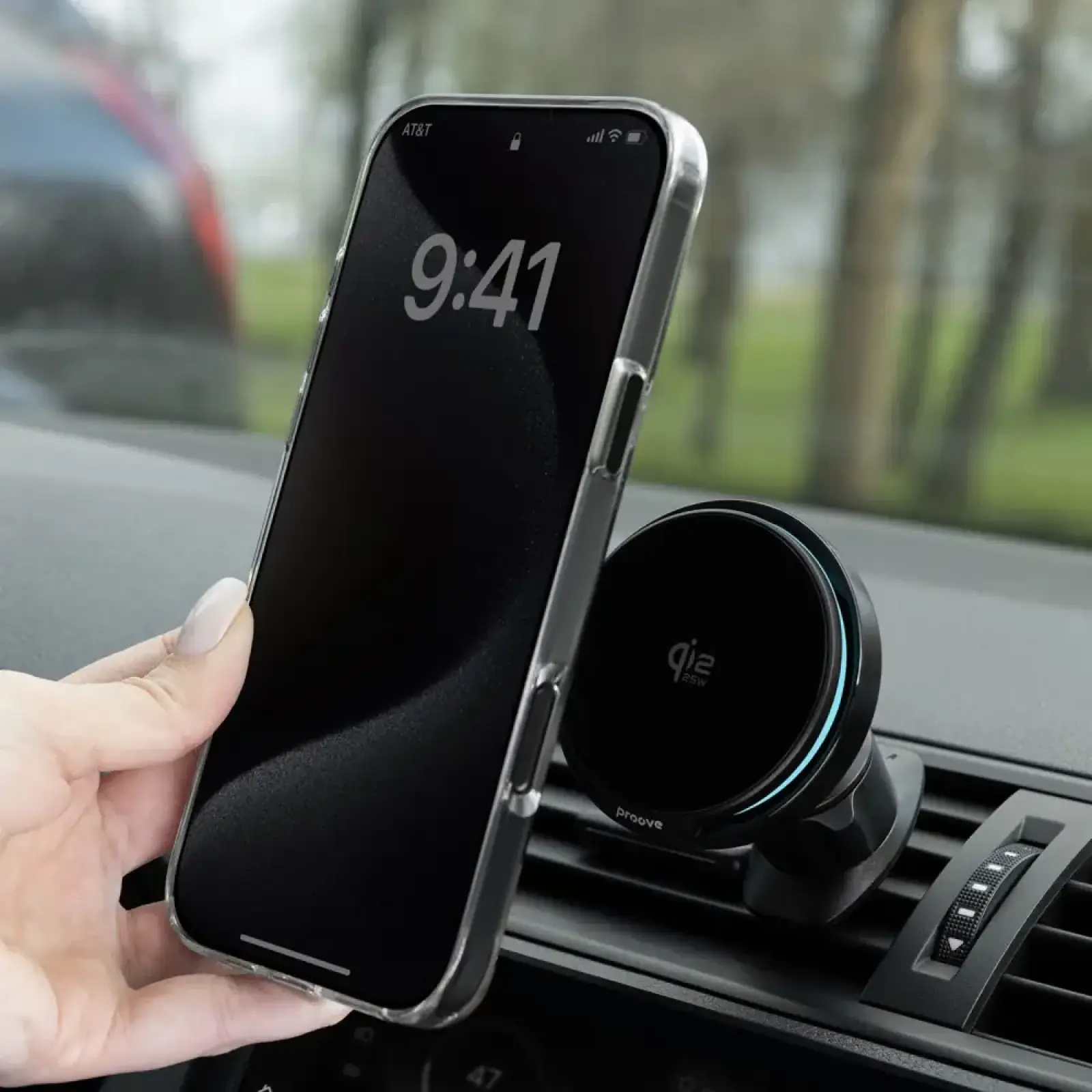 Автомобільний тримач Proove Spark Qi2.2 25W Black (WHSQ25002001)