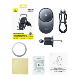 Автодержатель с Беспроводной Зарядкой Baseus PrimeTrip VC2 Pro Qi2.2 25W Black