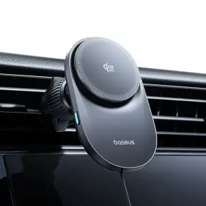 Автодержатель с Беспроводной Зарядкой Baseus PrimeTrip VC2 Pro Qi2.2 25W Black