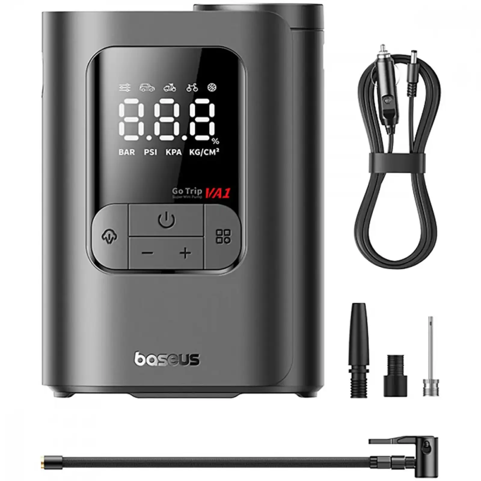 Автомобильный насос Baseus GoTrip VA1 Super Mini 100W (Wired) Black