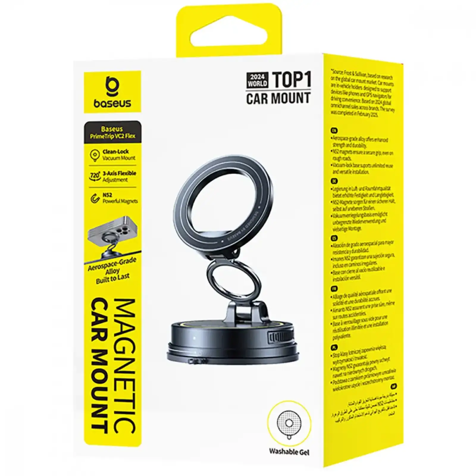 Автомобiльний тримач Baseus VC2 Flex Sutction Type Universal Mount Black