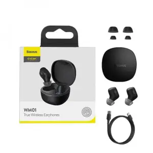 Беспроводные наушники Baseus WM01 TWS Black, NGTW240001