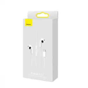 Наушники Baseus Encok Wired C17 (Type-C) White, NGCR010002