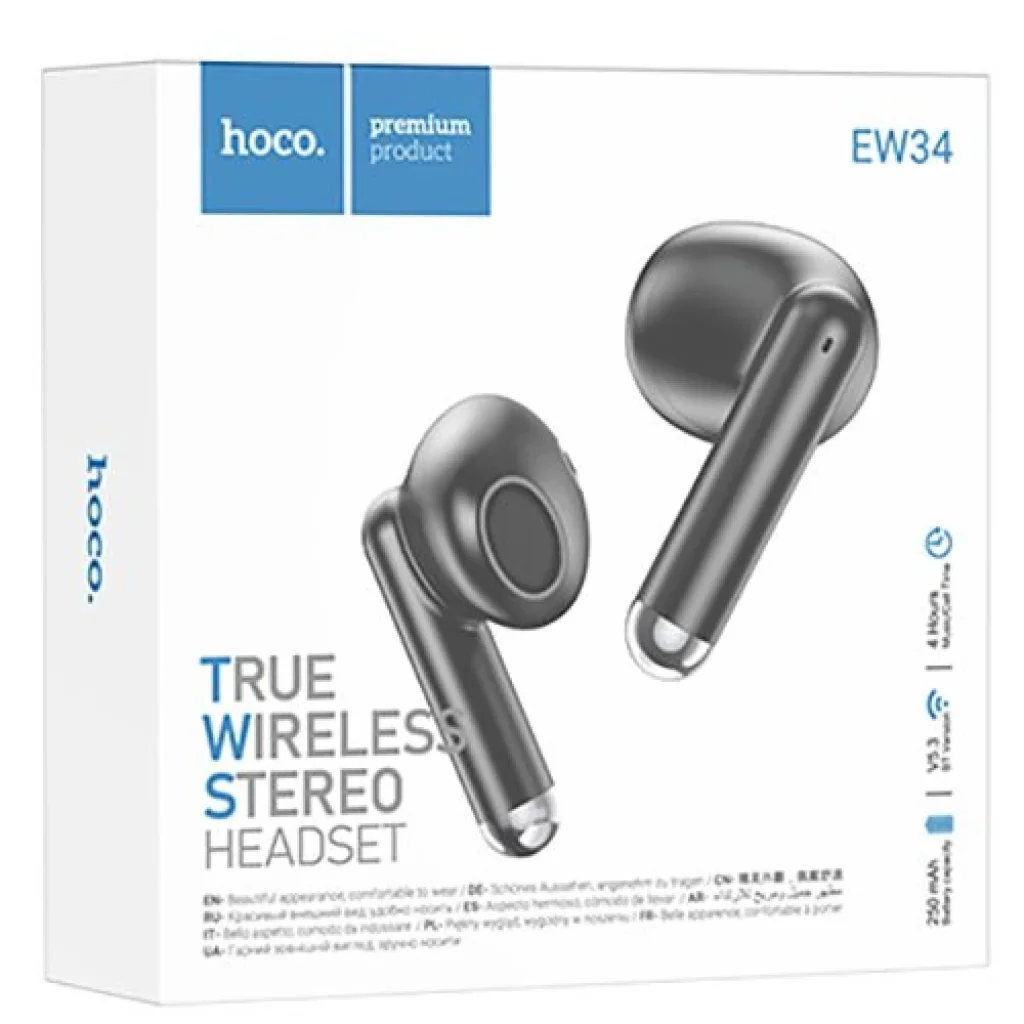 Бездротові навушники Hoco EW34 Full TWS Metal Gray