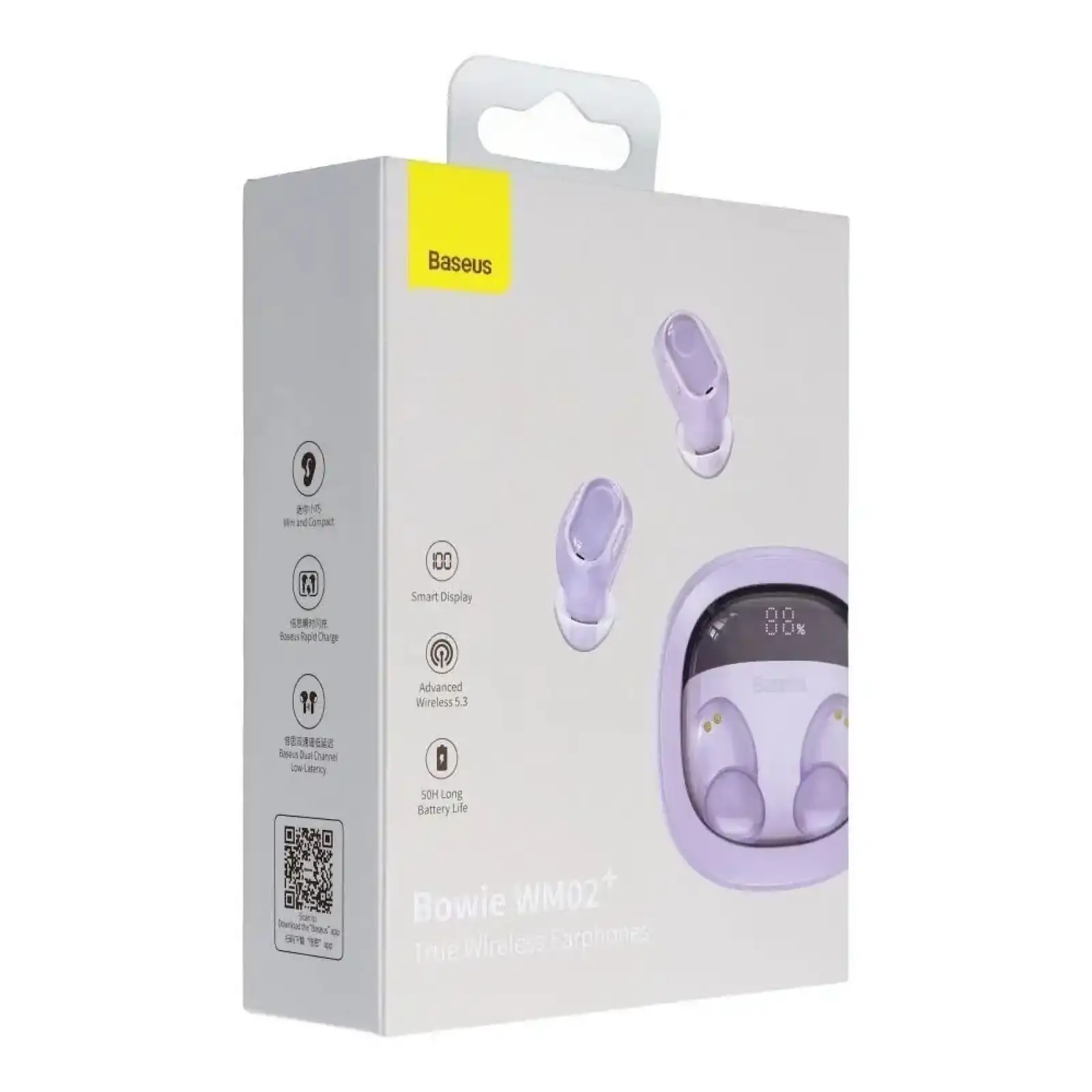 Беспроводные наушники Baseus Bowie WM02+ TWS Purple, NGTW280105