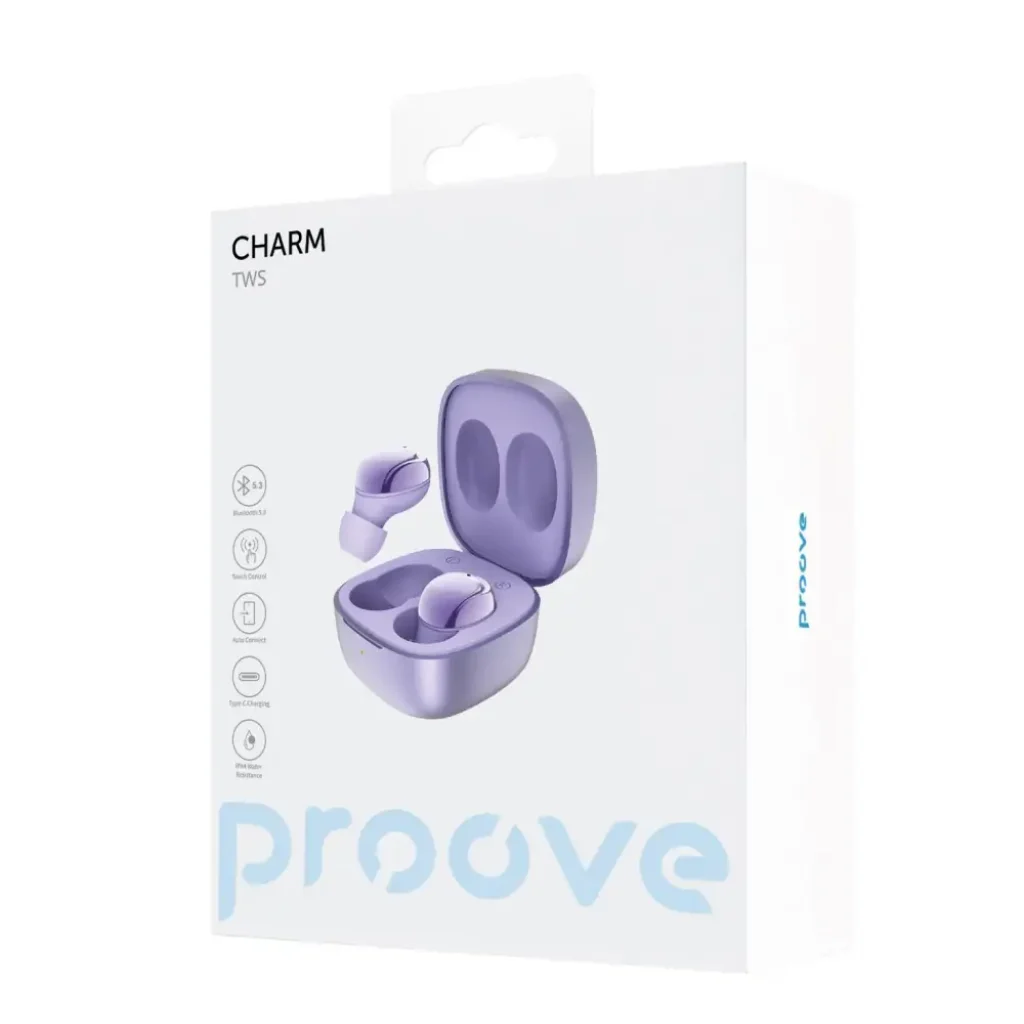 Бездротові навушники Proove Charm TWS Purple TWCH00010009