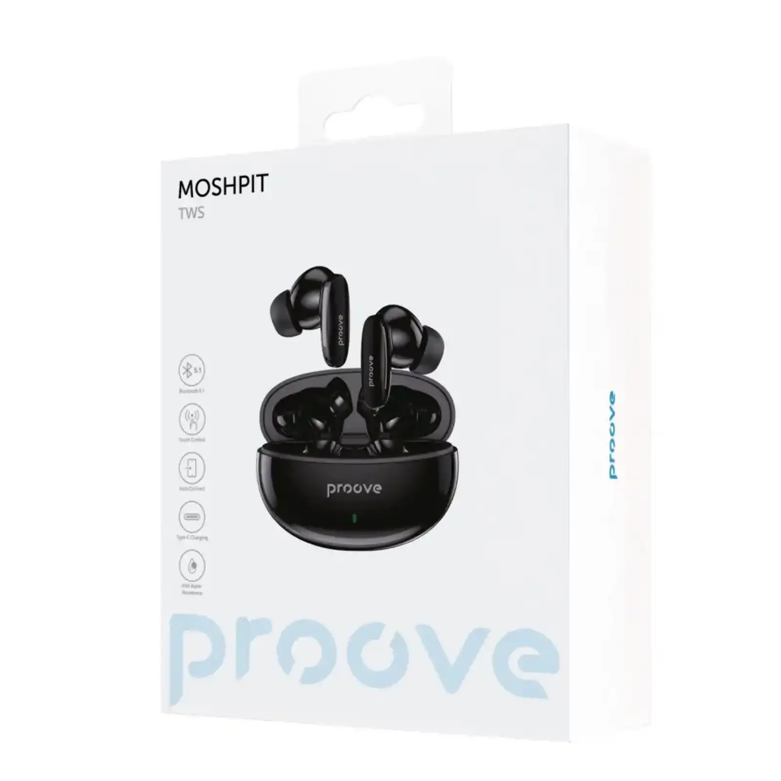 Бездротові навушники Proove MoshPit TWS Black Matte, TWMP00010001