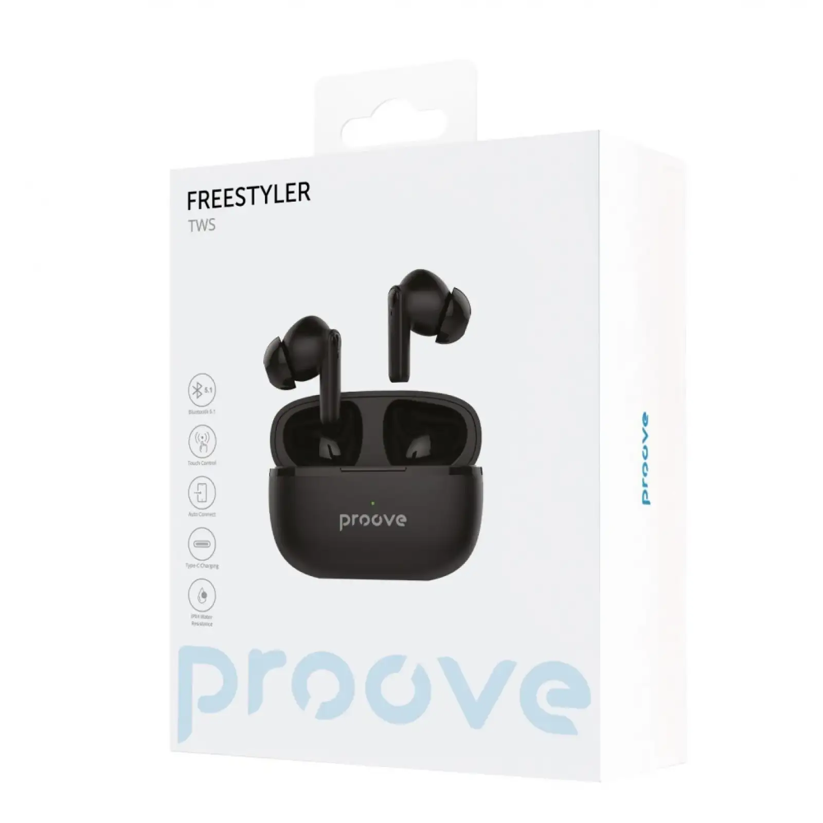 Беспроводные наушники Proove Freestyler TWS Black, TWFS00010001