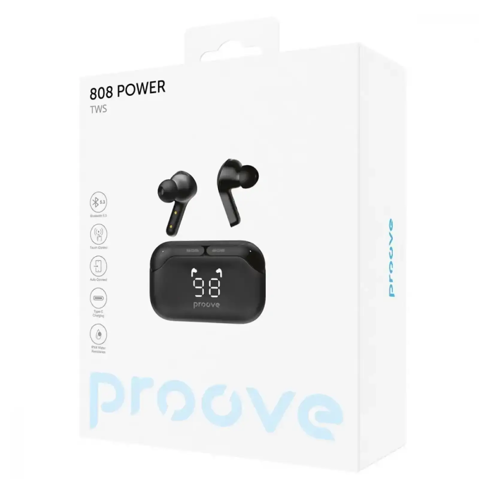 Бездротові навушники Proove 808 Power TWS Black TW8800010001