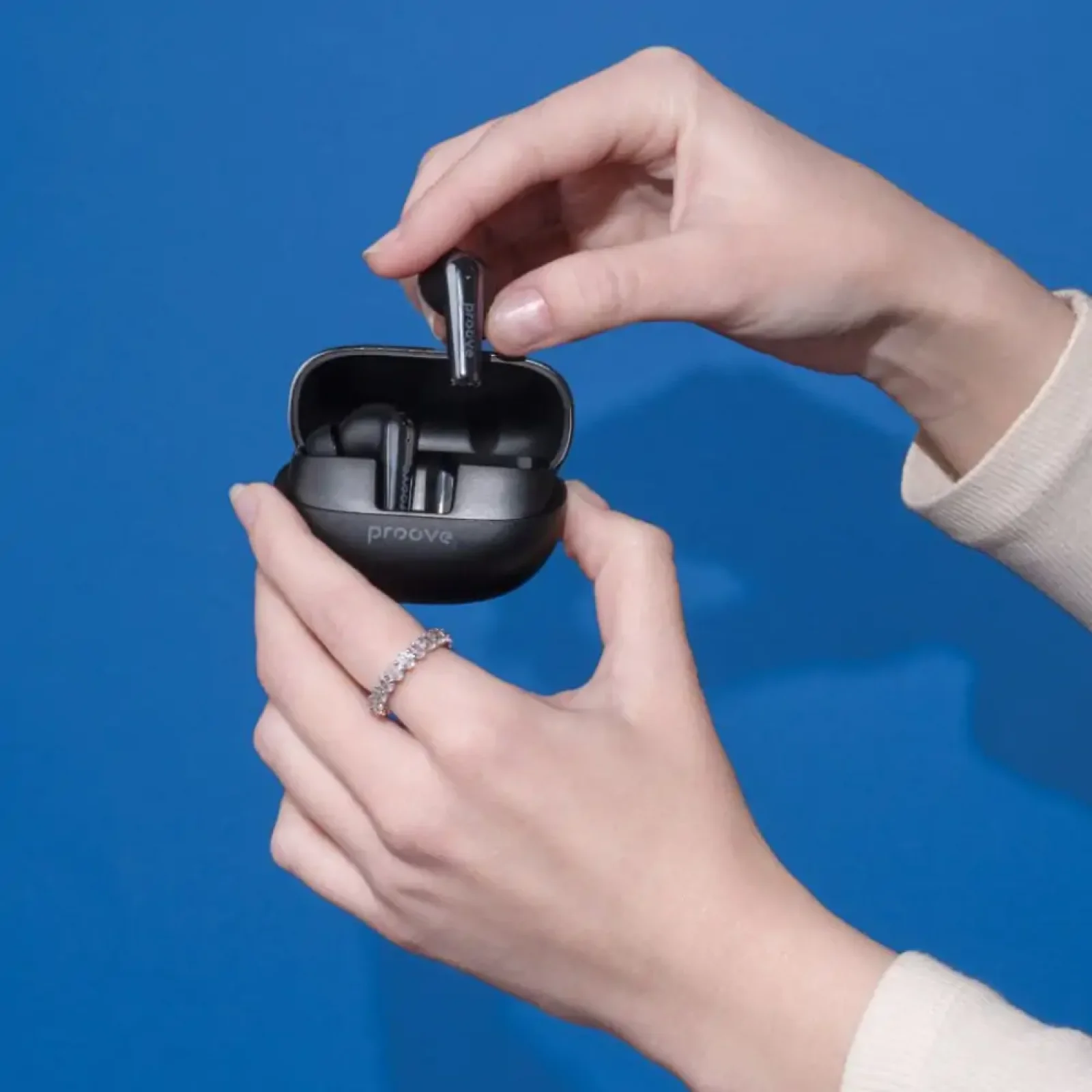 Беспроводные наушники Proove Blitz TWS with ANC beige, 55553