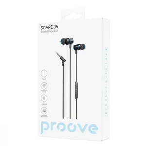 Провідні навушники Proove Scape J5 (3.5mm) Black, WESJ50000801