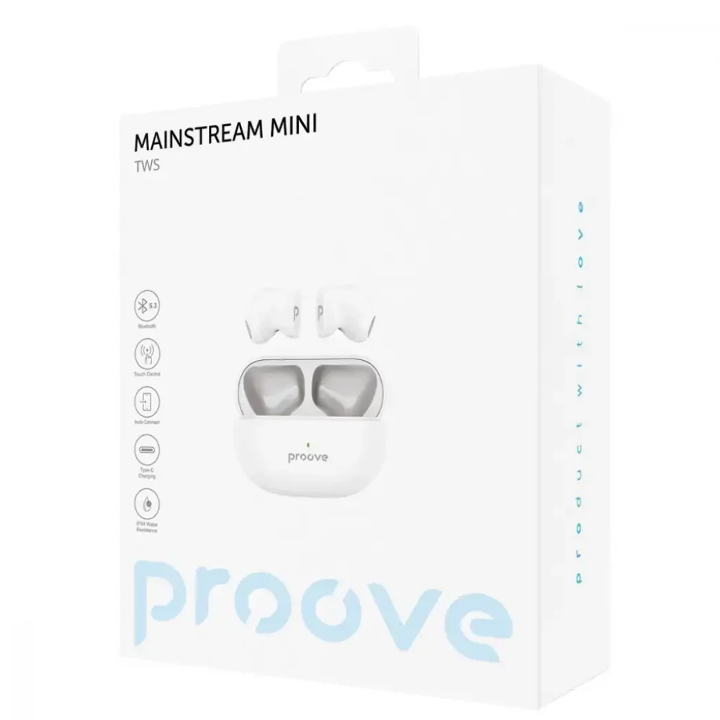 Бездротові навушники Proove Mainstream Mini TWS White, TWMM00010002