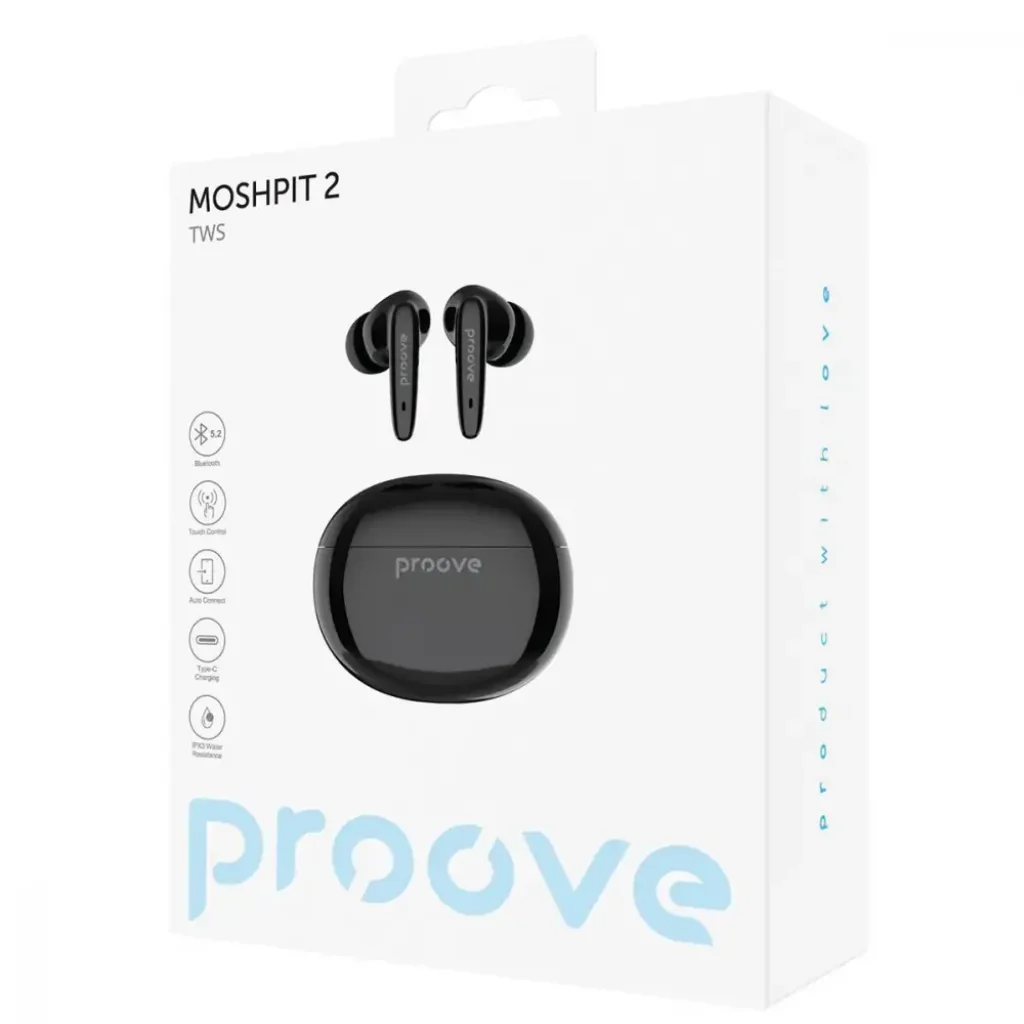 Бездротові навушники Proove MoshPit 2 TWS Black, TWMP20010001