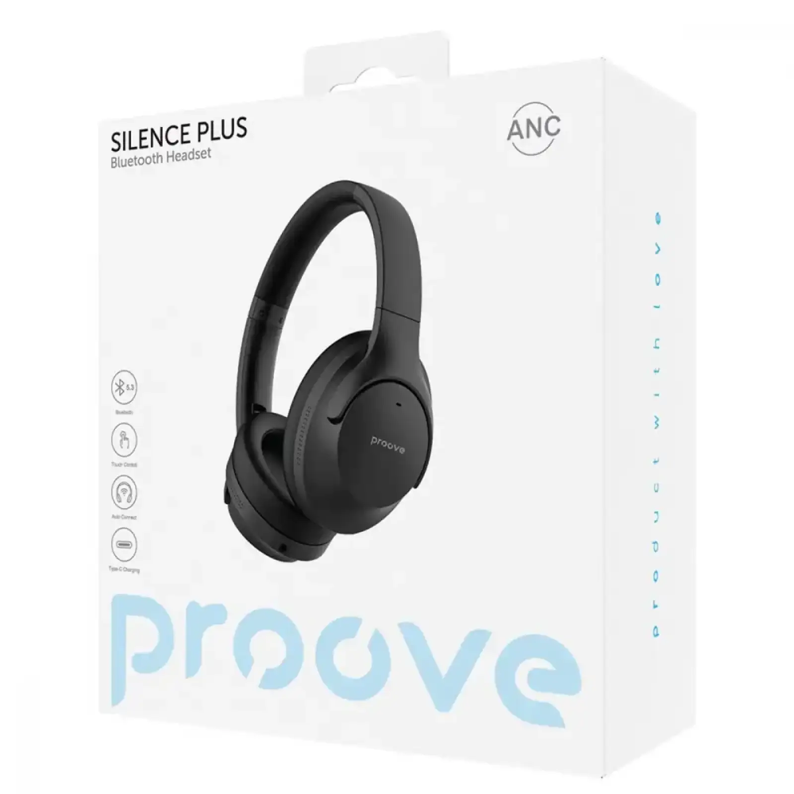 Бездротові навушники Proove Silence Plus with ANC Gray, HPSLP0010003