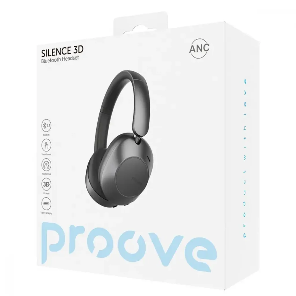 Бездротові навушники Proove Silence 3D with ANC Dark Gray, HPSL3D010005