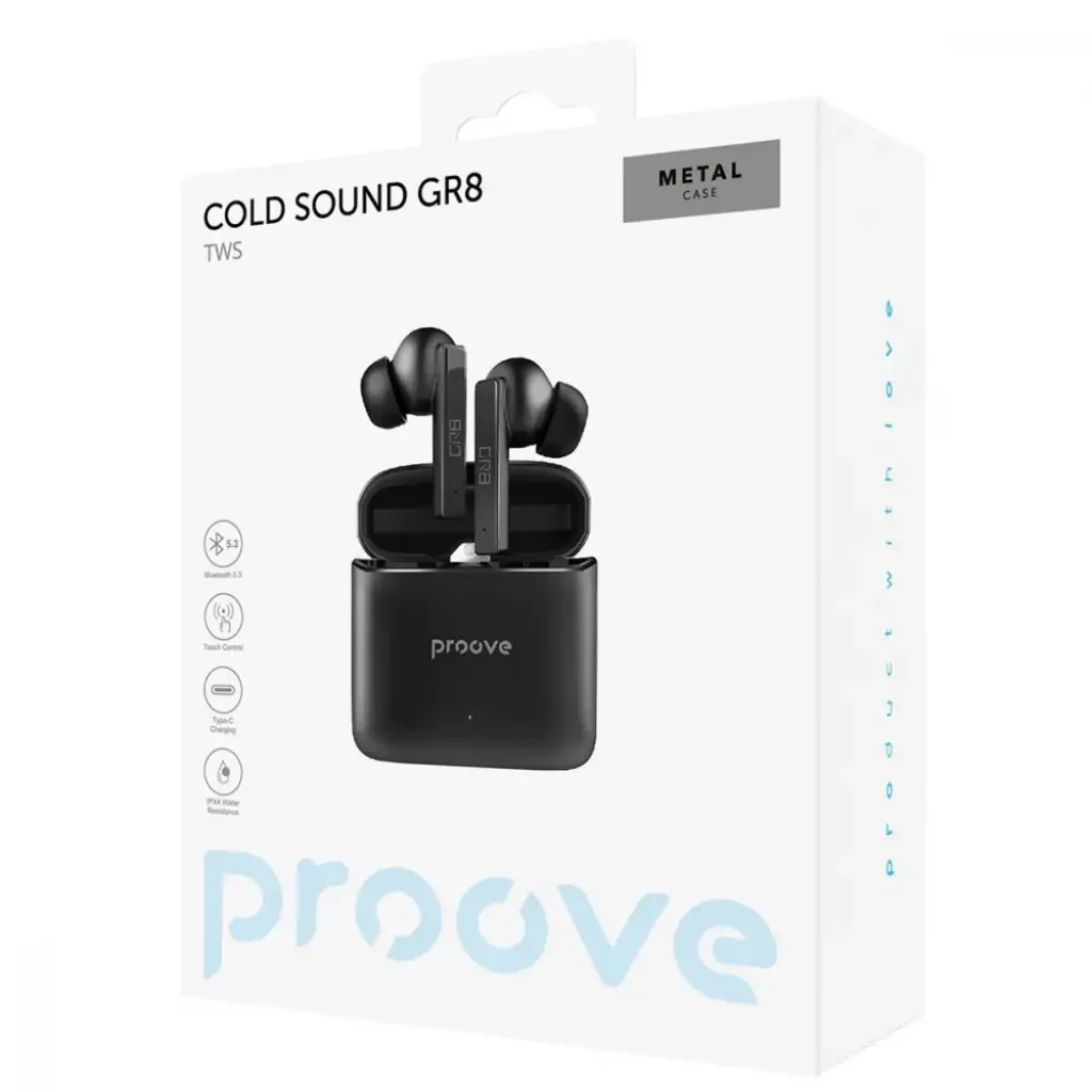Беспроводные наушники Proove Cold Sound GR8 TWS Gray, TWCSGR010003
