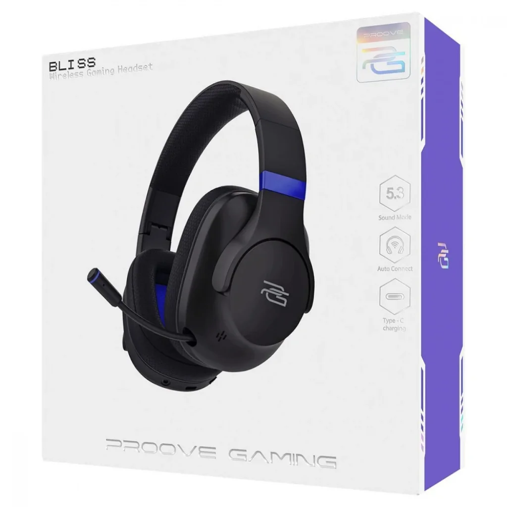 Бездротова ігрова гарнітура Proove Gaming Bliss Black, GHBL00010001