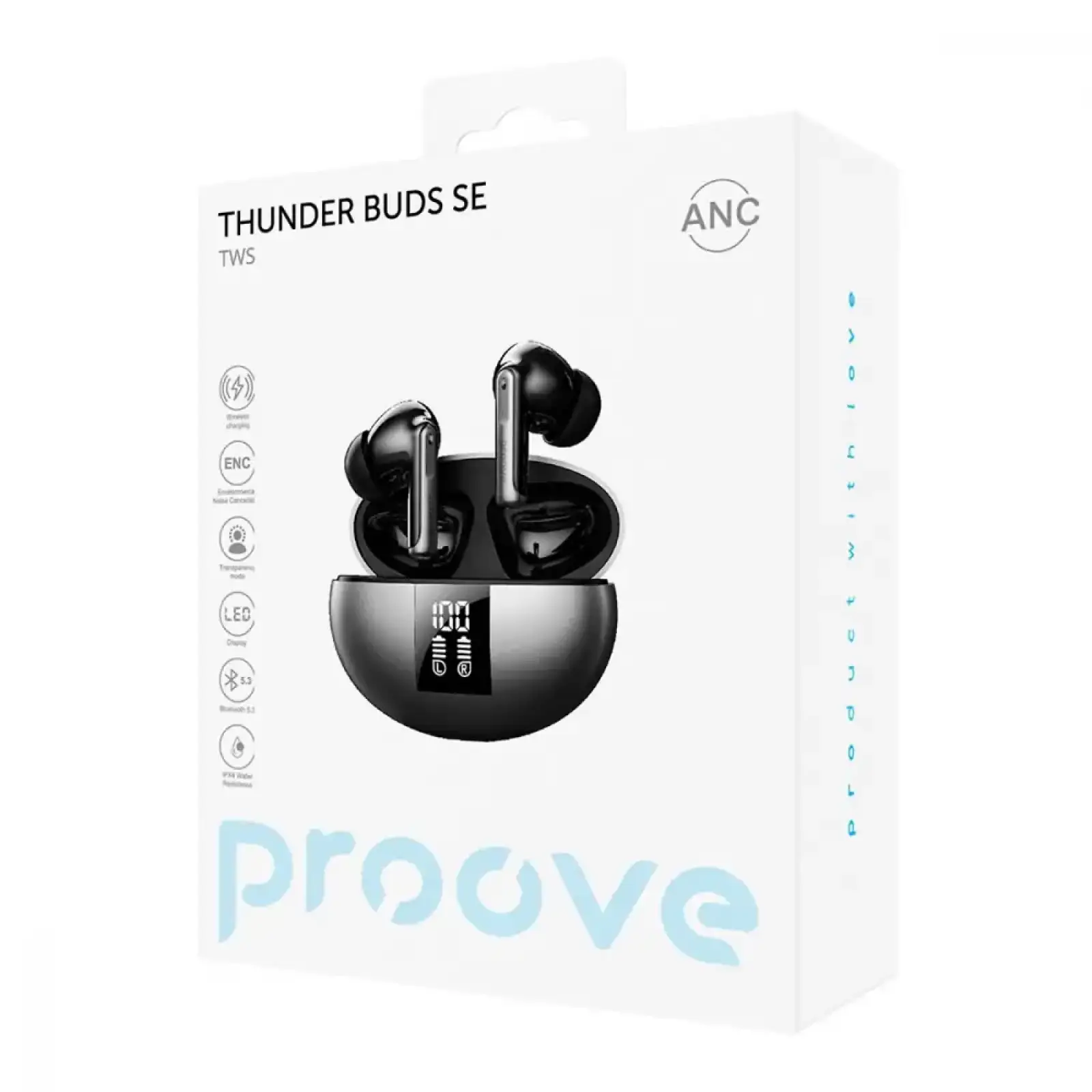 Бездротові навушники Proove Thunder Buds SE TWS with ANC Silver, TWTBSE010006