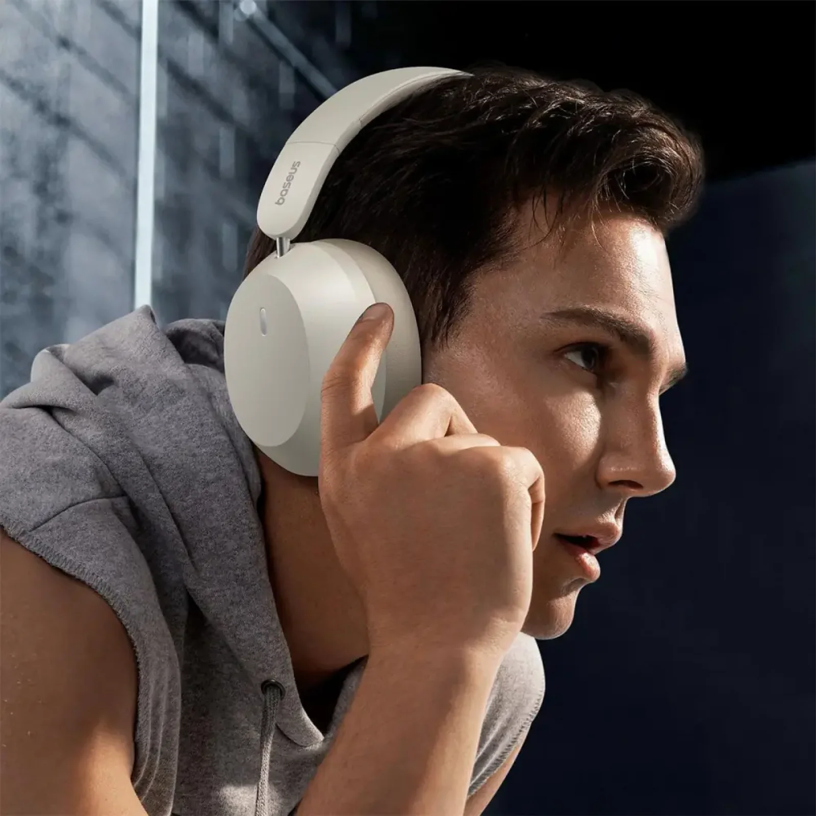 Бездротові навушники Baseus Bass 35 Max gray (610490010)