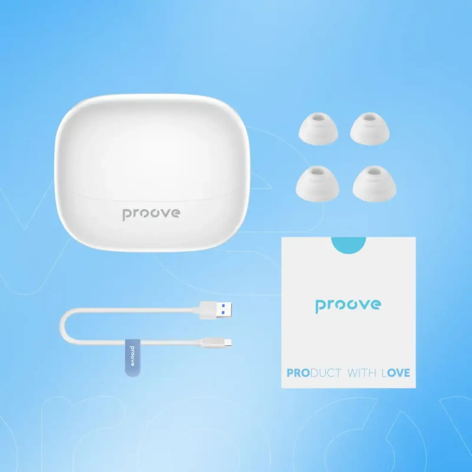 Бездротові навушники Proove Digital Pro TWS with ANC (APP) White