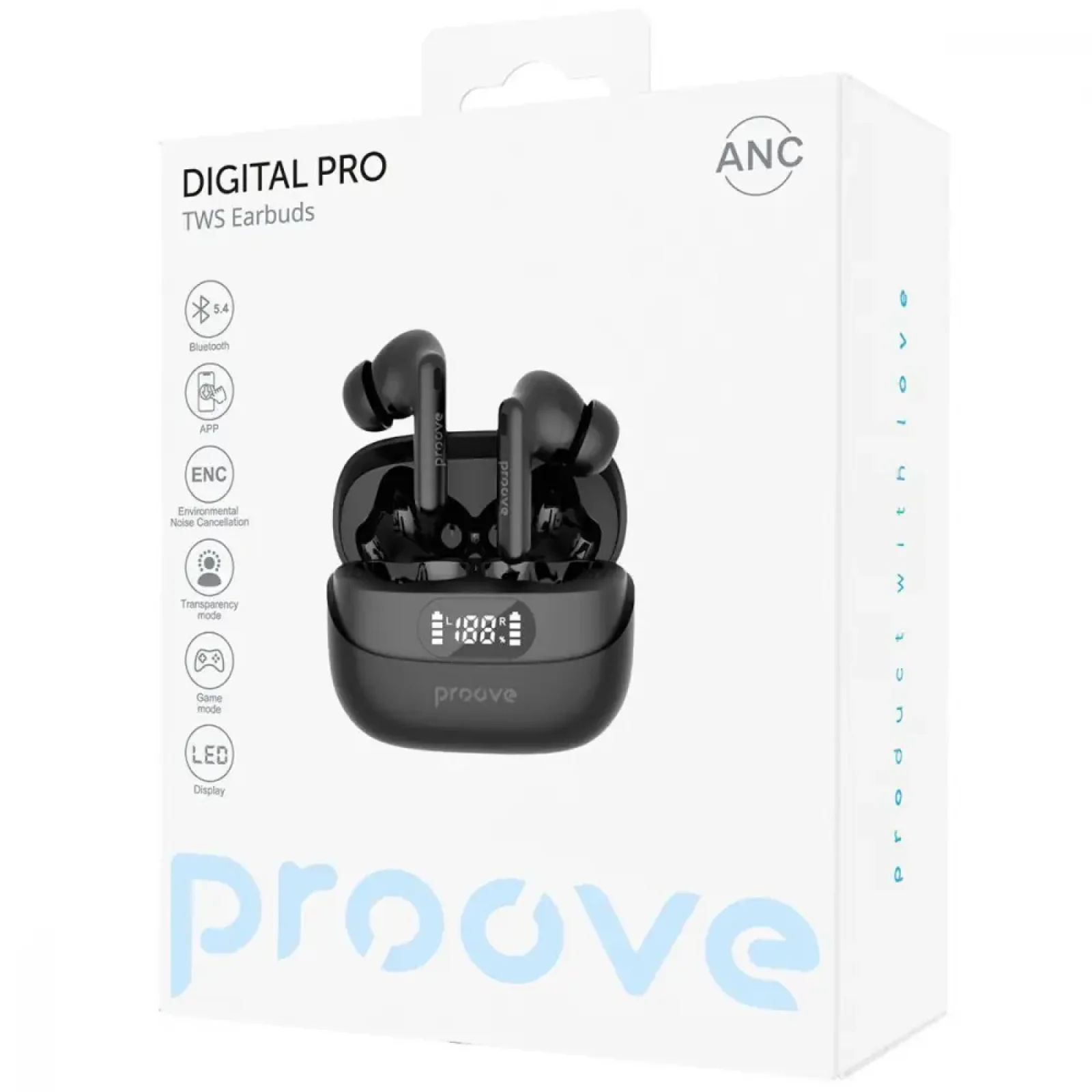 Беспроводные наушники Proove Digital Pro TWS with ANC (APP) white (612140003)
