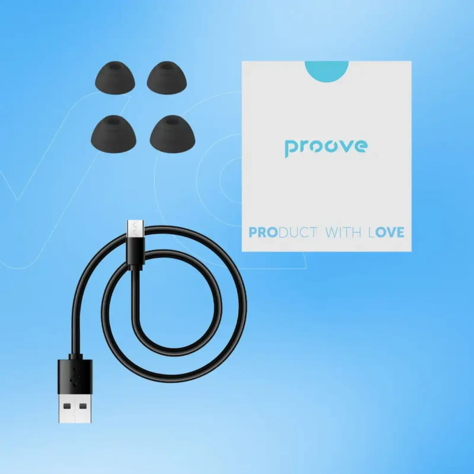 Бездротові навушники Proove Intro Pro TWS with ANC (APP) obsidian Black