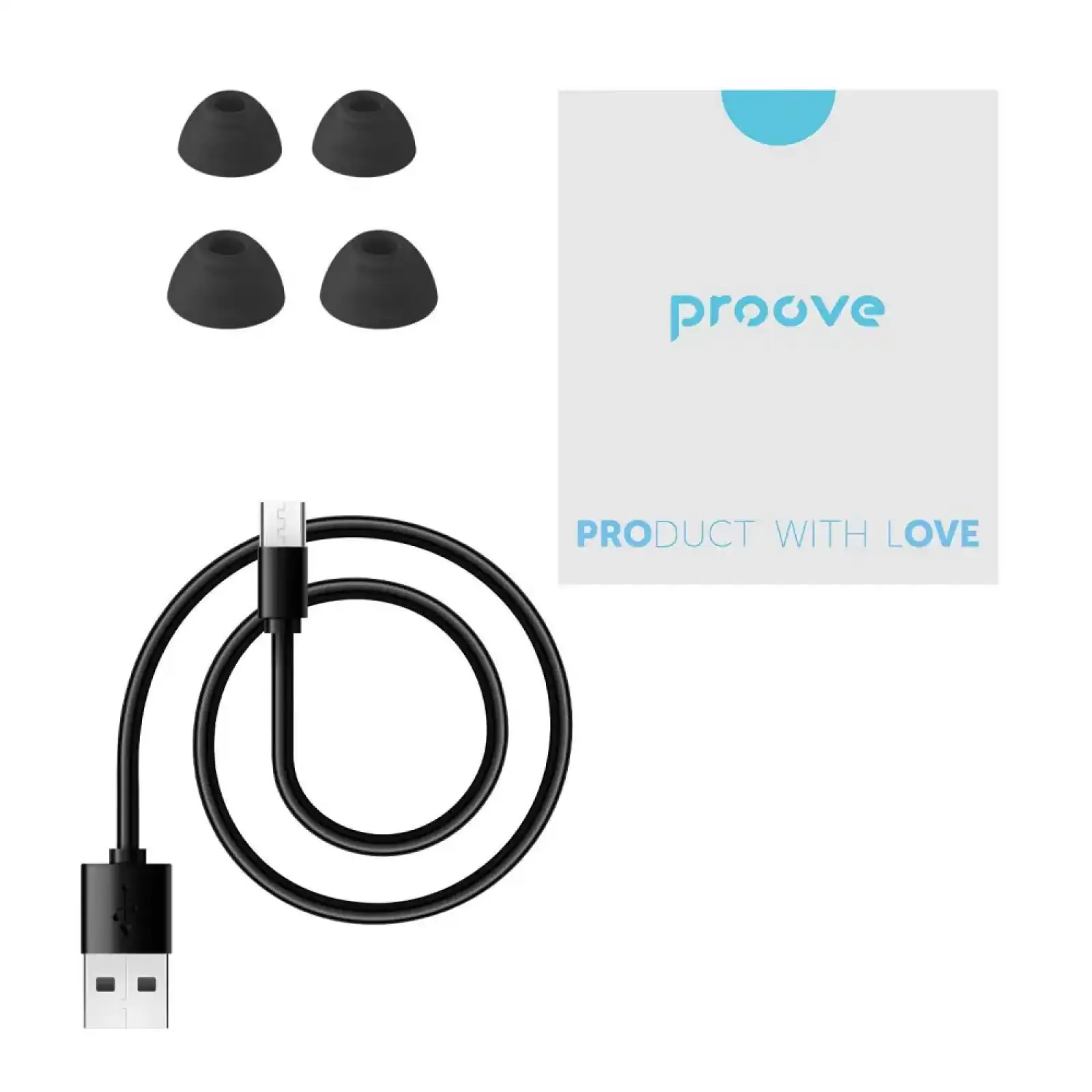 Бездротові навушники Proove Intro Pro TWS with ANC (APP) obsidian Black