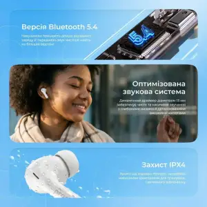 Бездротові навушники Proove Mainstream Pro TWS (APP) White