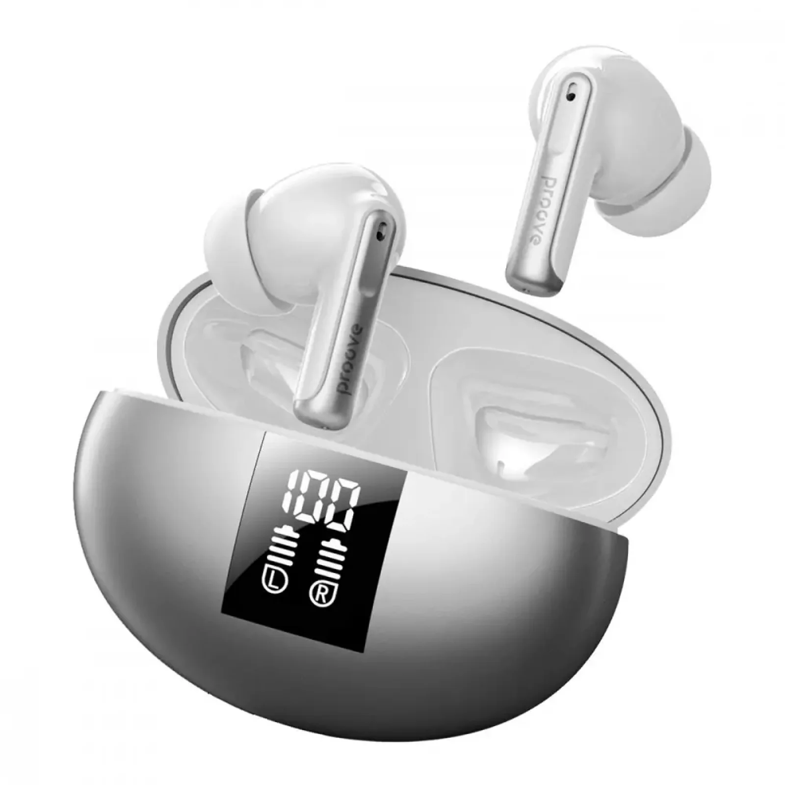 Безпроводные наушники Proove Thunder Buds SE TWS with ANC (APP) Gray (TWTBSE010006)