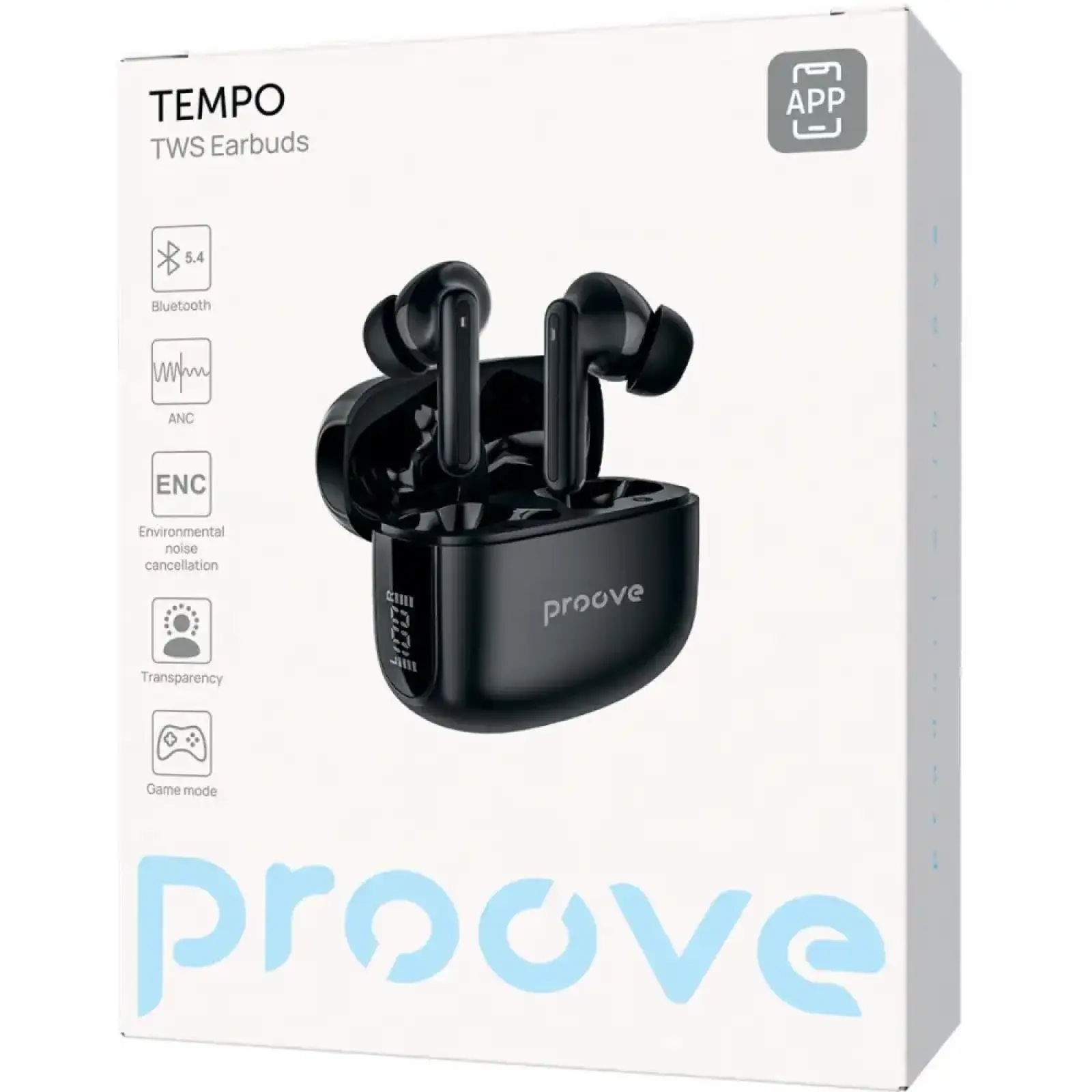 Бездротові навушники Proove Tempo TWS with ANC (APP) White