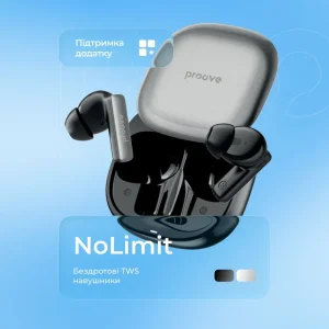 Беспроводные наушники Proove NoLimit TWS with Hybrid ANC (APP) White/Silver (TWNL0001AP26)