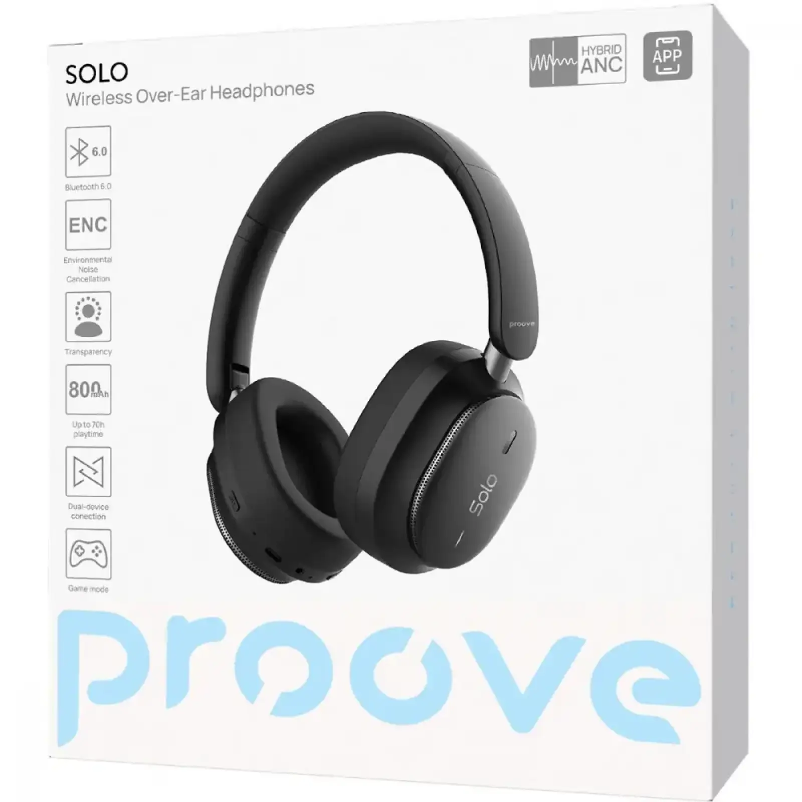 Бездротові навушники Proove Solo with ANC (APP) White
