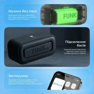 Портативная акустика Proove Funk 40W (APP) Black (PSFN4001AP01)