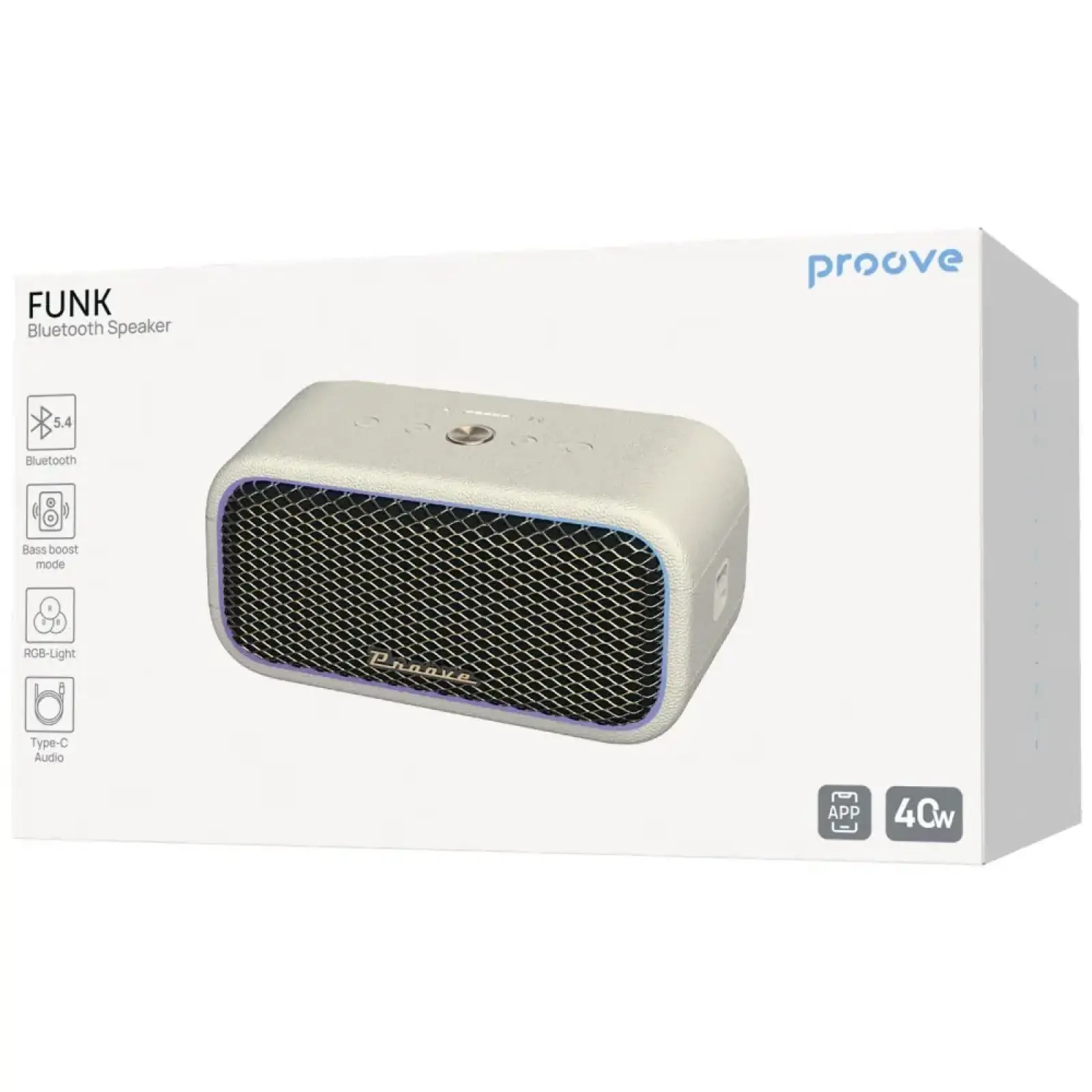 Портативная акустика Proove Funk 40W (APP) Beige/Gold (PSFN4001AP22)
