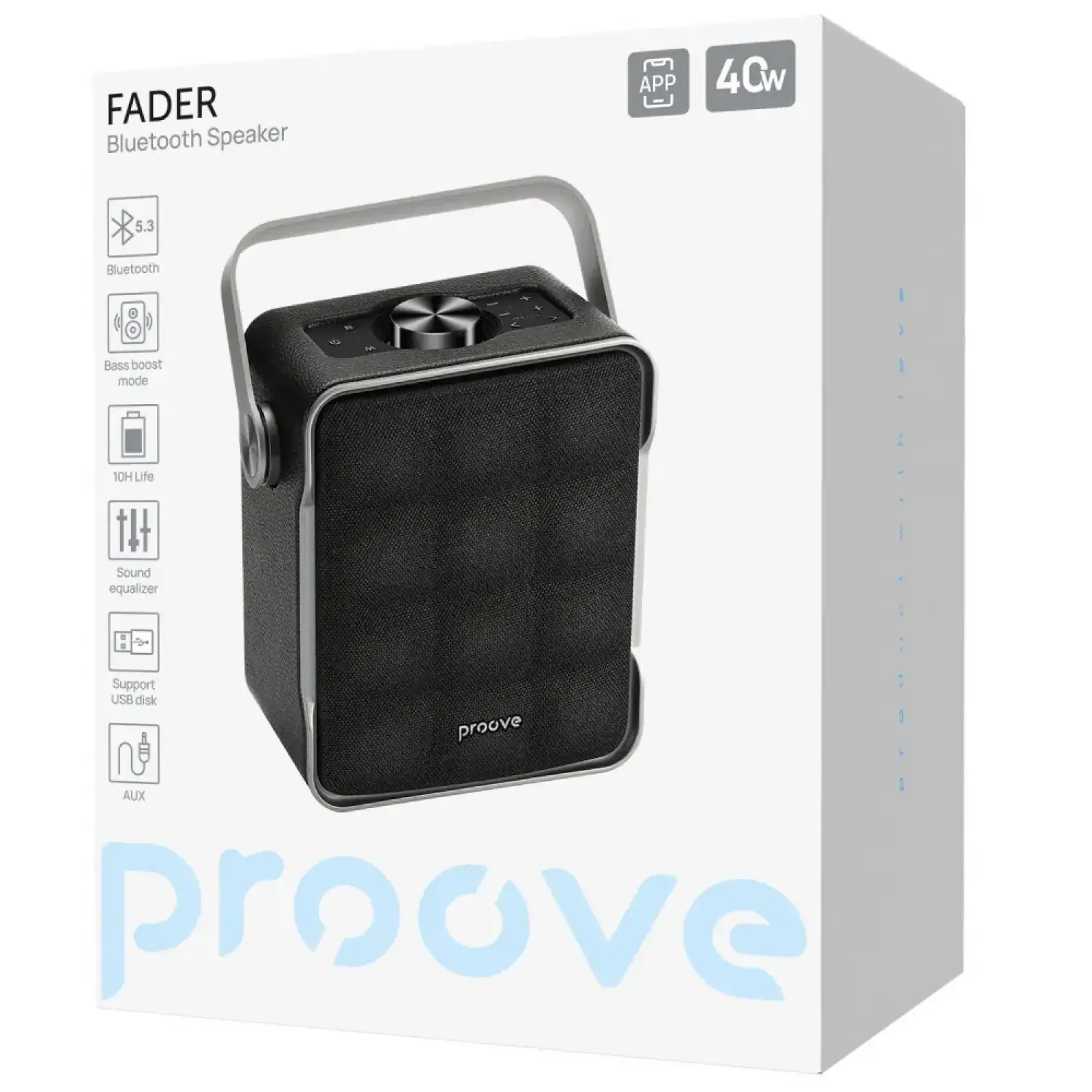 Портативная колонка Proove Fader 40W (APP) Black (PSFD4018AP01)