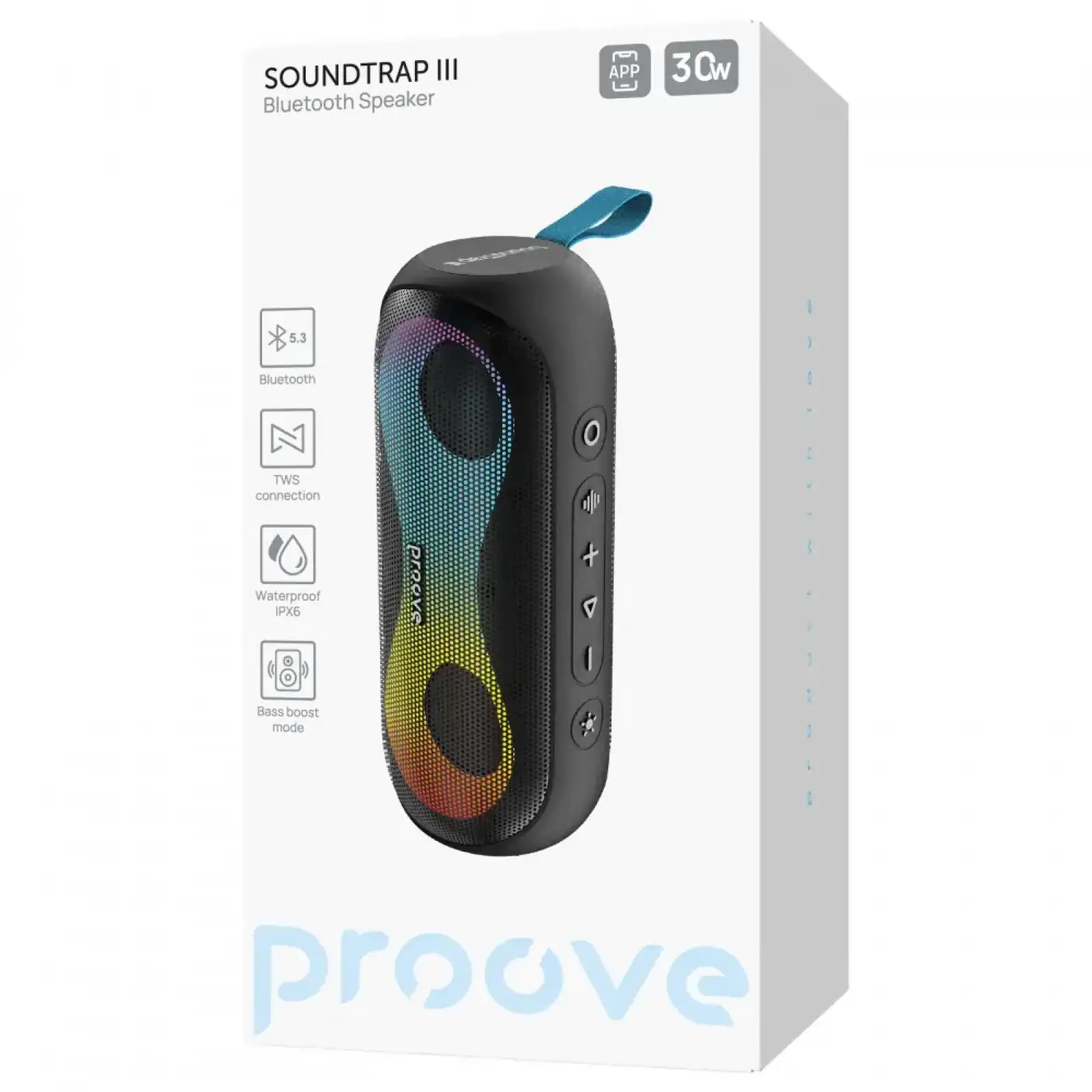 Портативна колонка Proove SoundTrap III 30W (APP) Black (PSST3001AP01)