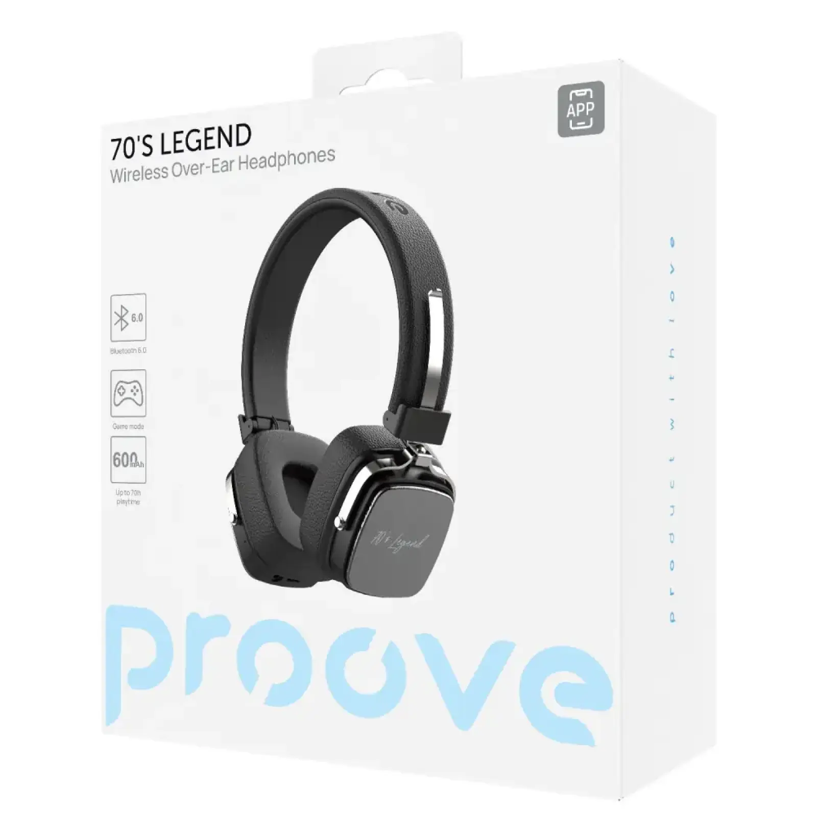 Бездротові навушники Proove 70’s Legend (APP) Black/Silver (HP70L001AP28)